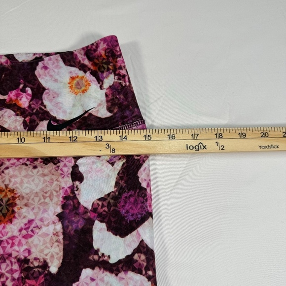Nike Dri-Fit Power Legend Floral Leggings Womens Size M Port Wine Mesh - Picture 6 of 10